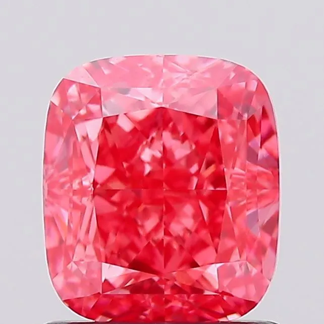1.31ct Cushion modified Lab Grown Diamond (Colour Fancy Vivid Pink, Clarity VVS2, IGI Certified)