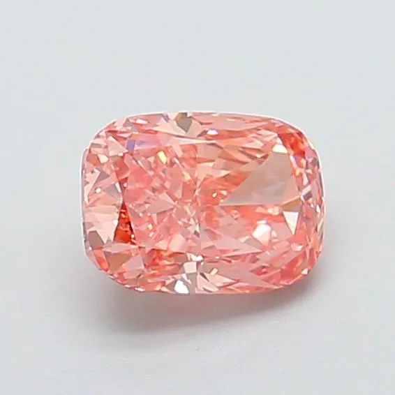 1.32ct Cushion modified Lab Grown Diamond (Colour Fancy Vivid Orangey Pink, Clarity VVS2, IGI Certified)