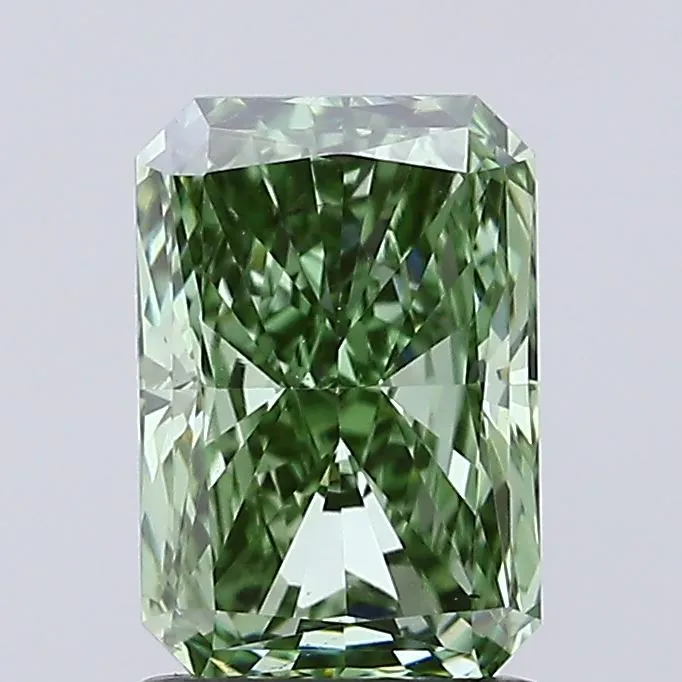 1.40ct Radiant Lab Grown Diamond (Colour Fancy Vivid Green, Clarity VS2, IGI Certified)