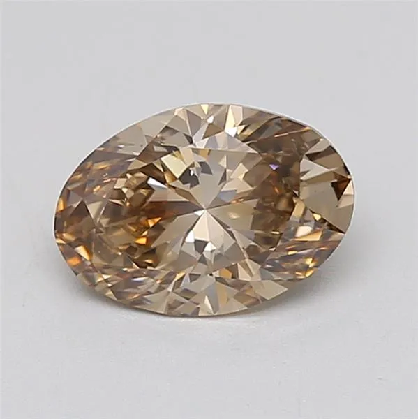 1.44ct Oval Lab Grown Diamond (Colour Fancy Light Brown, Clarity VS1, IGI Certified)