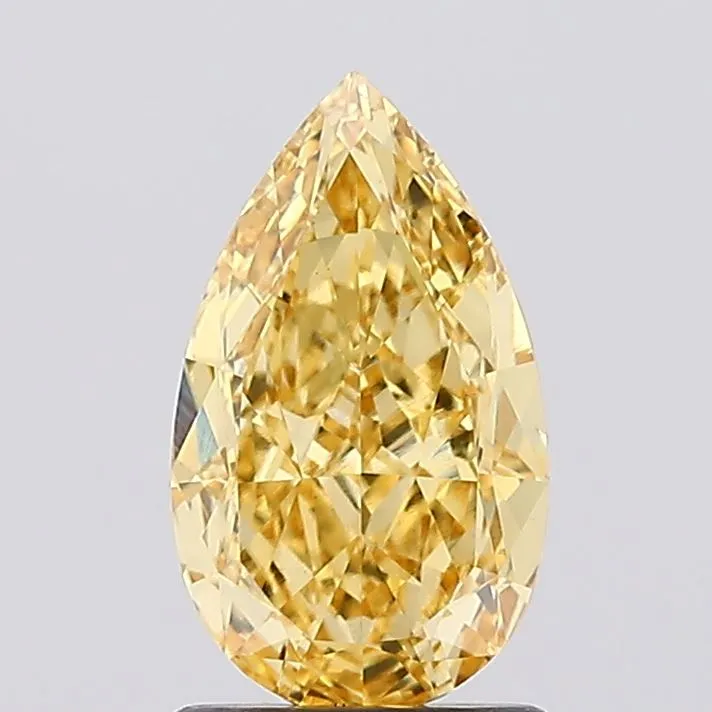 1.44ct Pear Lab Grown Diamond (Colour Fancy Vivid Yellow, Clarity VS1, IGI Certified)