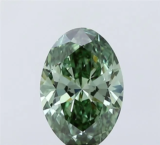 1.50ct Oval Lab Grown Diamond (Colour Fancy Vivid Green, Clarity VVS2, IGI Certified)