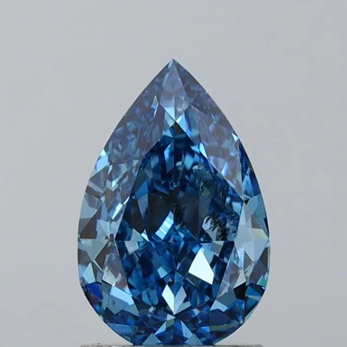 1.50ct Pear Lab Grown Diamond (Colour Fancy Vivid Blue, Clarity SI1, IGI Certified)