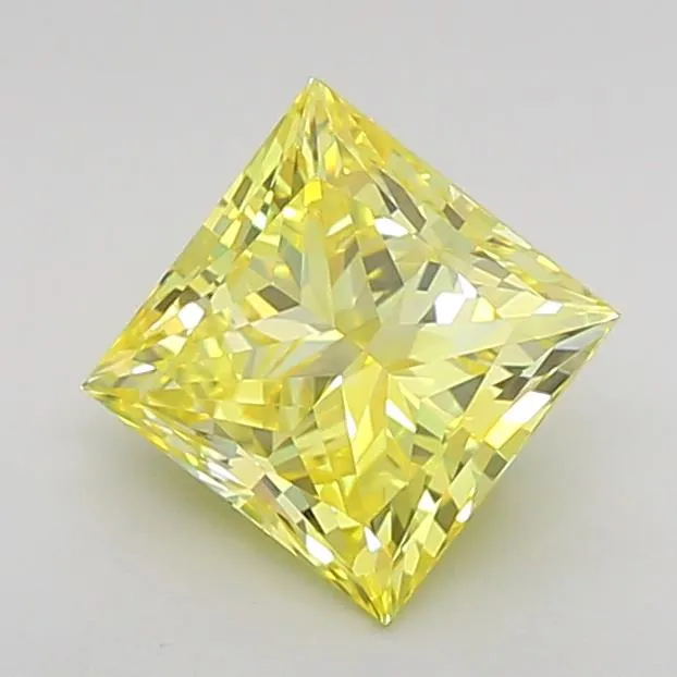 1.50ct Princess Lab Grown Diamond (Colour Fancy Intense Yellow, Clarity VVS2, IGI Certified)