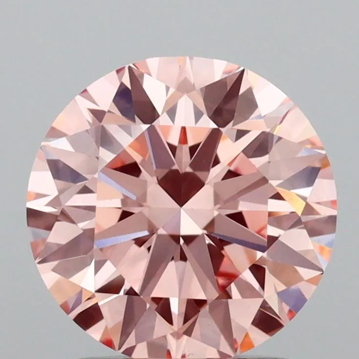 1.52ct Round Lab Grown Diamond (Colour Fancy Intense Pink, Clarity VVS2, Cut ID, IGI Certified)