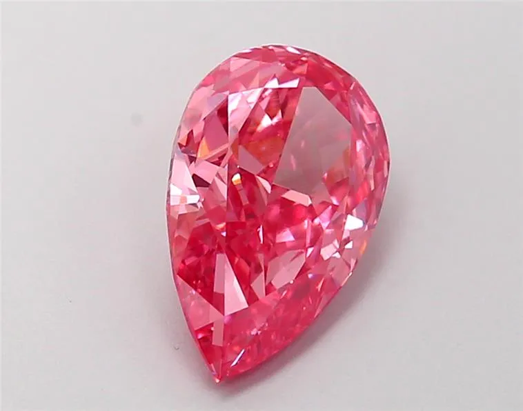 1.53ct Pear Lab Grown Diamond (Colour Fancy Vivid Pink, Clarity VVS2, IGI Certified)