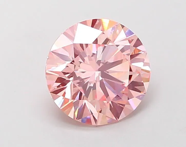1.53ct Round Lab Grown Diamond (Colour Fancy Intense Pink, Clarity VS1, Cut ID, IGI Certified)