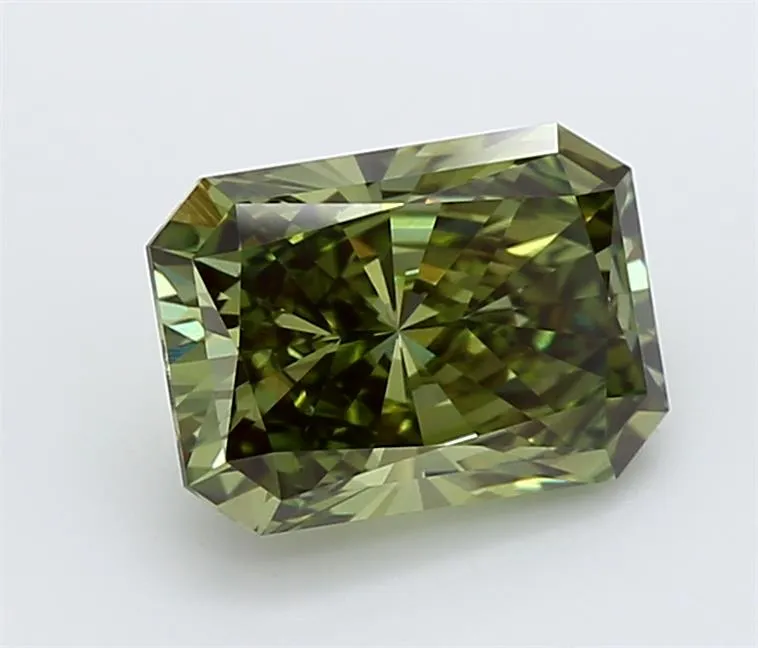 1.57ct Radiant Lab Grown Diamond (Colour Fancy Vivid Green, Clarity VVS2, IGI Certified)