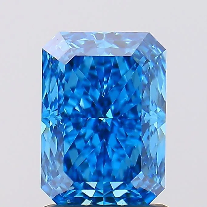 1.58ct Radiant Lab Grown Diamond (Colour Fancy Vivid Blue, Clarity VVS2, IGI Certified)