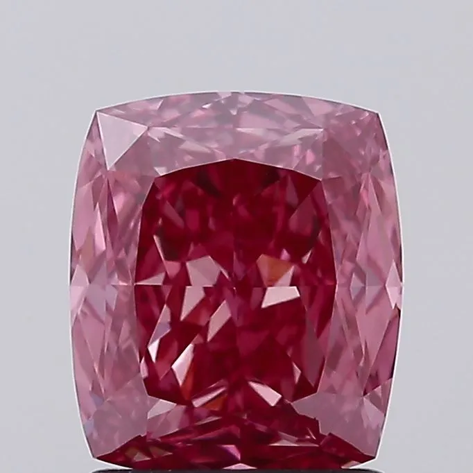 1.59ct Cushion modified Lab Grown Diamond (Colour Fancy Vivid Pink, Clarity VVS2, Cut GD, IGI Certified)