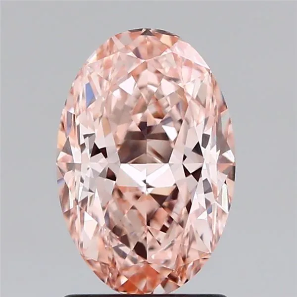 1.66ct Oval Lab Grown Diamond (Colour Fancy Pink Brown, Clarity VVS1, IGI Certified)