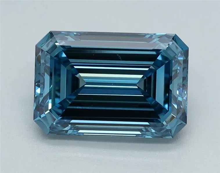 1.70ct Emerald Lab Grown Diamond (Colour Fancy Deep Blue, Clarity VS1, IGI Certified)