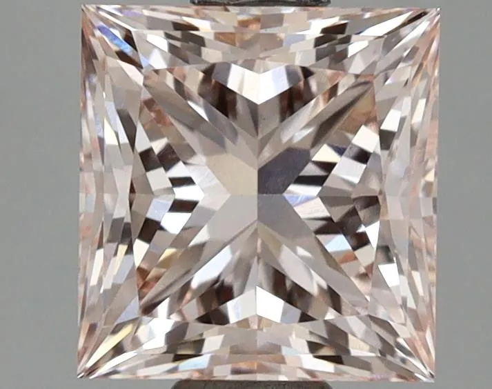 1.70ct Princess Lab Grown Diamond (Colour Fancy Light Pink, Clarity VVS2, IGI Certified)