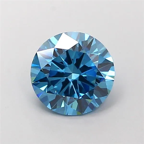 1.70ct Round Lab Grown Diamond (Colour Fancy Vivid Blue, Clarity VS1, Cut ID, IGI Certified)