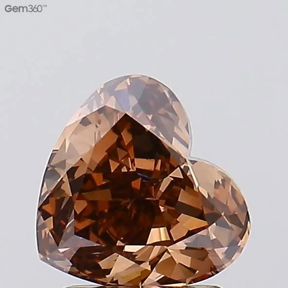 1.71ct Heart Lab Grown Diamond (Colour Fancy Brown, Clarity VS1, IGI Certified)