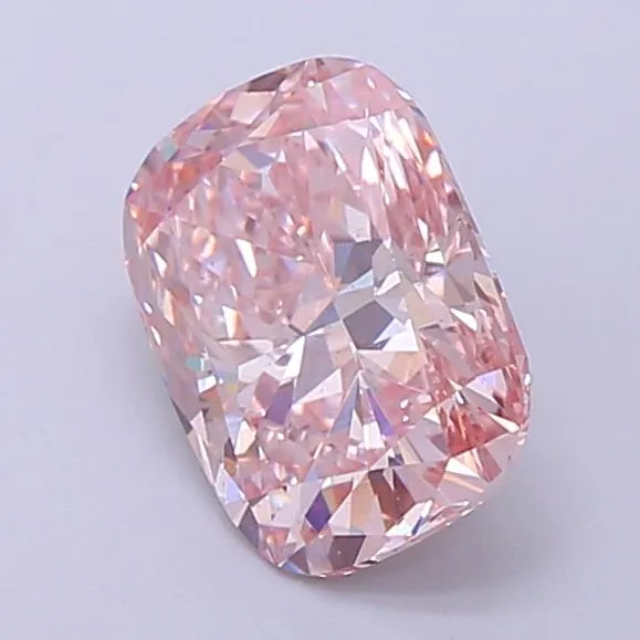 1.73ct Cushion brilliant Lab Grown Diamond (Colour Fancy Intense Pink, Clarity VS2, IGI Certified)