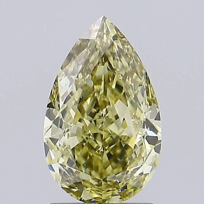 1.73ct Pear Lab Grown Diamond (Colour Fancy Gray Yellow, Clarity VS1, IGI Certified)