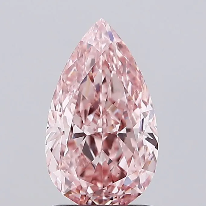 1.76ct Pear Lab Grown Diamond (Colour Fancy Vivid Pink, Clarity VS1, IGI Certified)