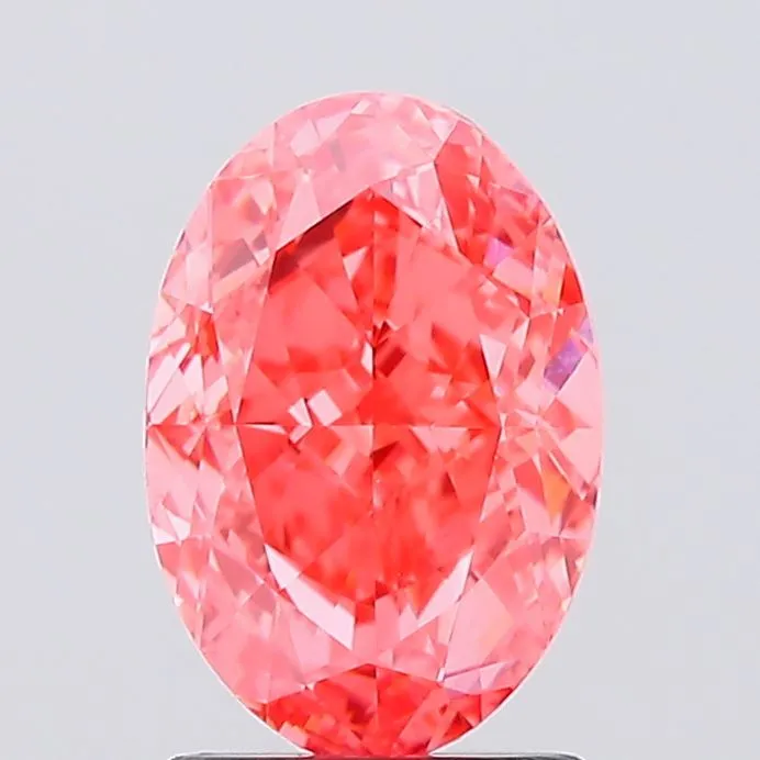 1.79ct Oval Lab Grown Diamond (Colour Fancy Vivid Pink, Clarity VVS2, IGI Certified)