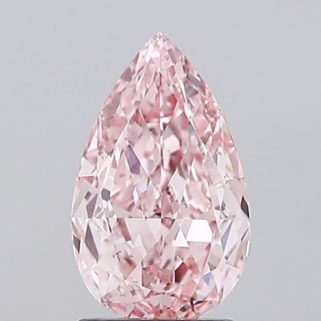 1.83ct Pear Lab Grown Diamond (Colour Fancy Vivid Pink, Clarity VS2, IGI Certified)