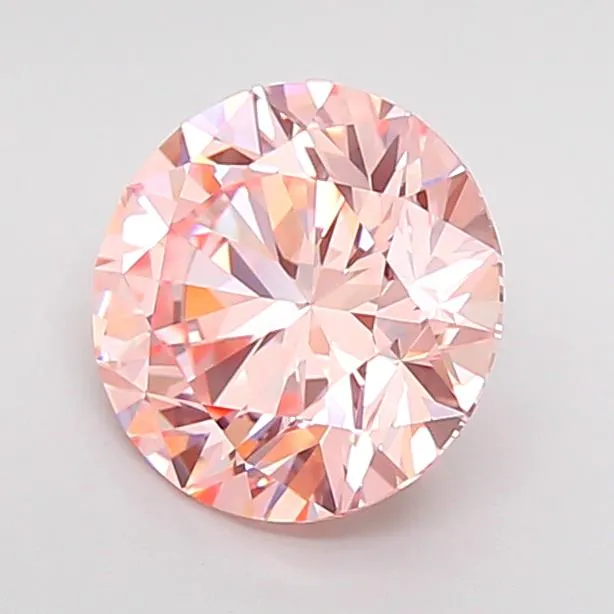 1.86ct Round Lab Grown Diamond (Colour Fancy Intense Pink, Clarity VVS2, Cut ID, IGI Certified)
