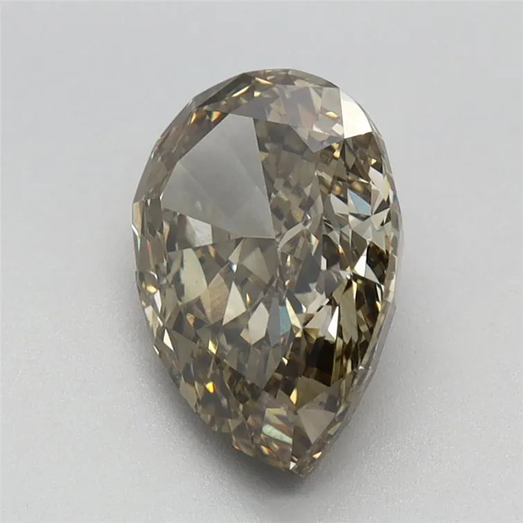 1.87ct Pear Lab Grown Diamond (Colour Fancy Brownish Gray, Clarity VVS2, Cut GD, IGI Certified)