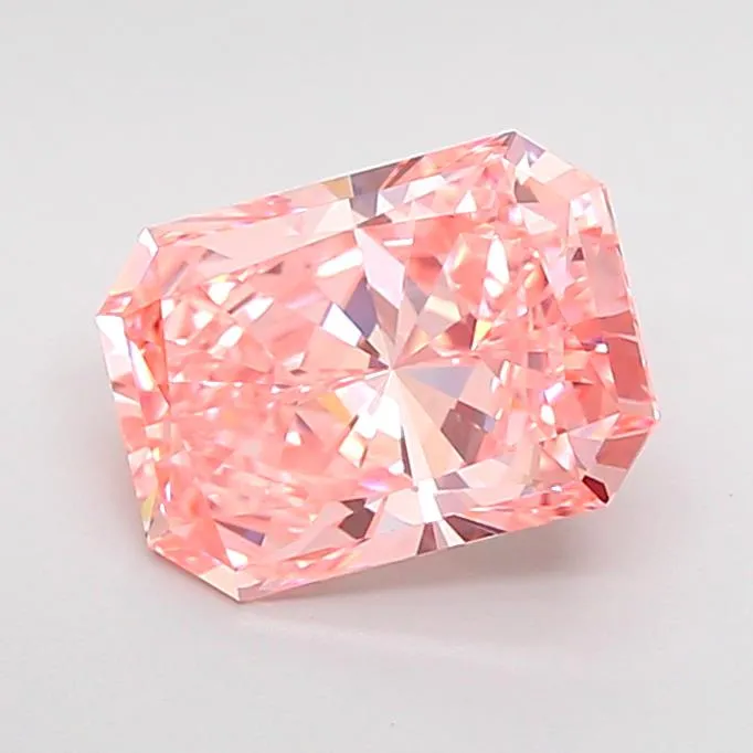 1.93ct Radiant Lab Grown Diamond (Colour Fancy Vivid Pink, Clarity VVS2, IGI Certified)