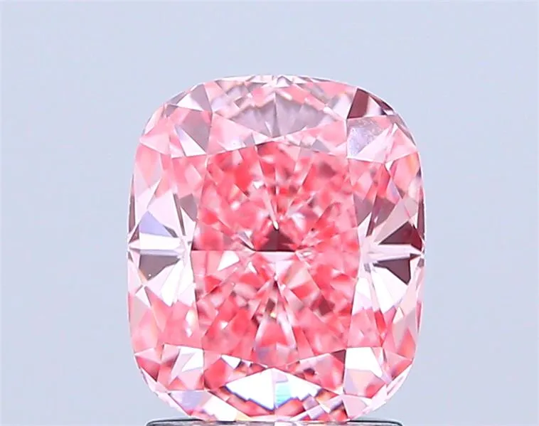1.98ct Cushion brilliant Lab Grown Diamond (Colour Fancy Vivid Pink, Clarity VVS2, IGI Certified)