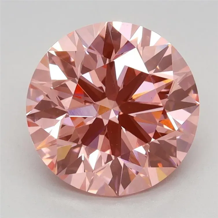 1.98ct Round Lab Grown Diamond (Colour Fancy Intense Pink, Clarity VS1, Cut EX, IGI Certified)