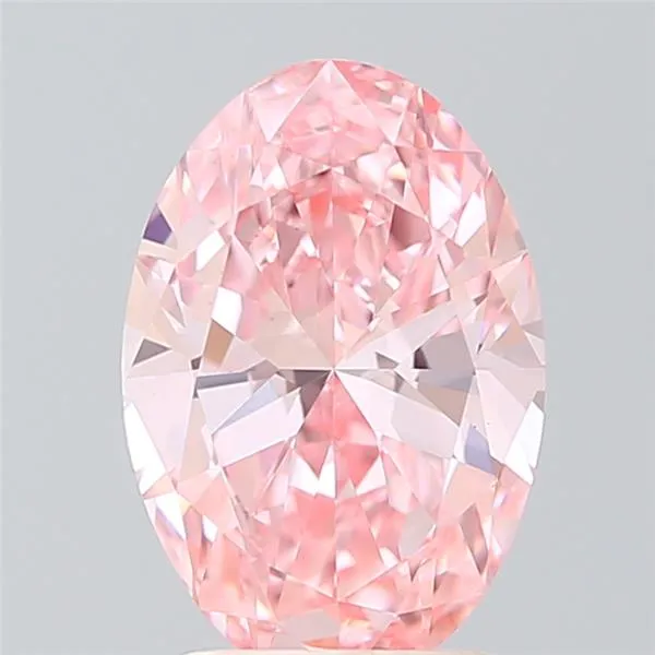 1.99ct Oval Lab Grown Diamond (Colour Fancy Vivid Pink, Clarity VVS2, IGI Certified)