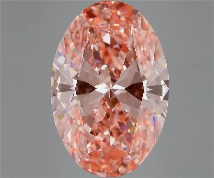 10.02ct Oval Lab Grown Diamond (Colour Fancy Vivid Pink, Clarity VS1, IGI Certified)