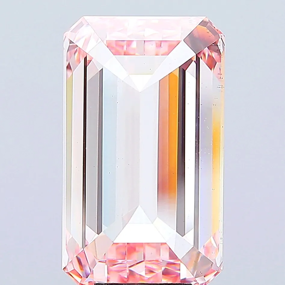 10.51ct Emerald Lab Grown Diamond (Colour Fancy Intense Pink, Clarity VS1, IGI Certified)