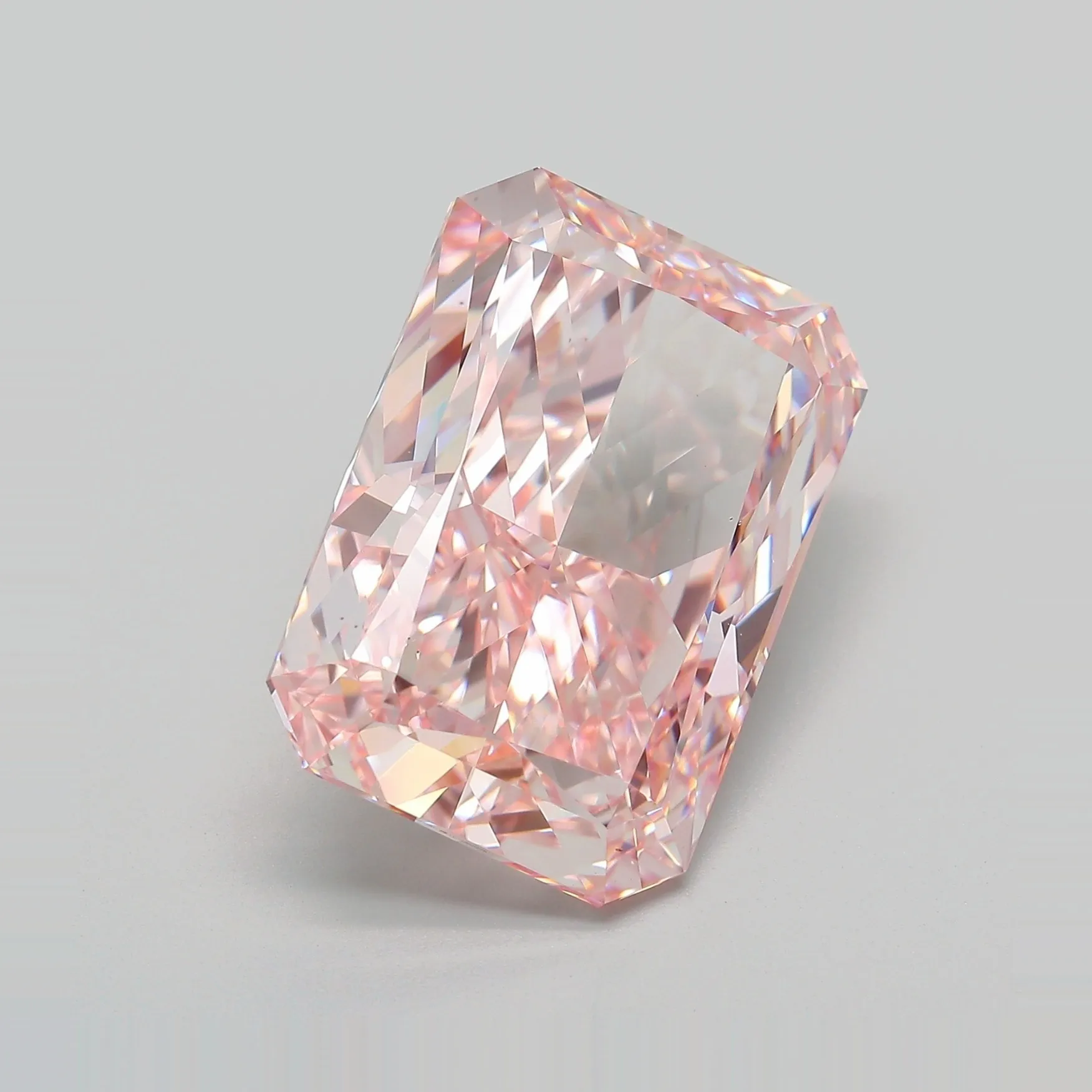 14.25ct Radiant Lab Grown Diamond (Colour Fancy Vivid Pink, Clarity VS1, IGI Certified)