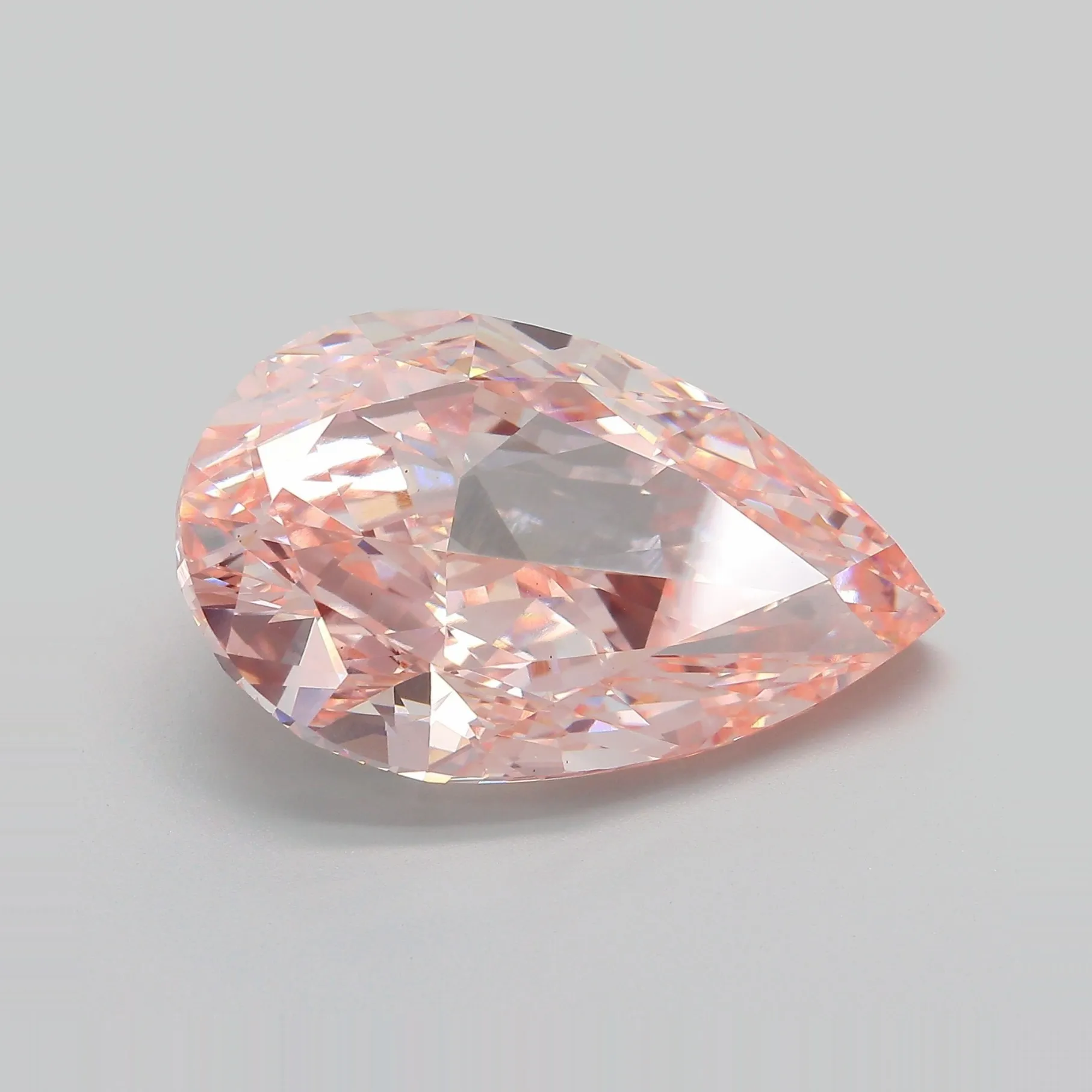 15.08ct Pear Lab Grown Diamond (Colour Fancy Vivid Pink, Clarity VS1, IGI Certified)