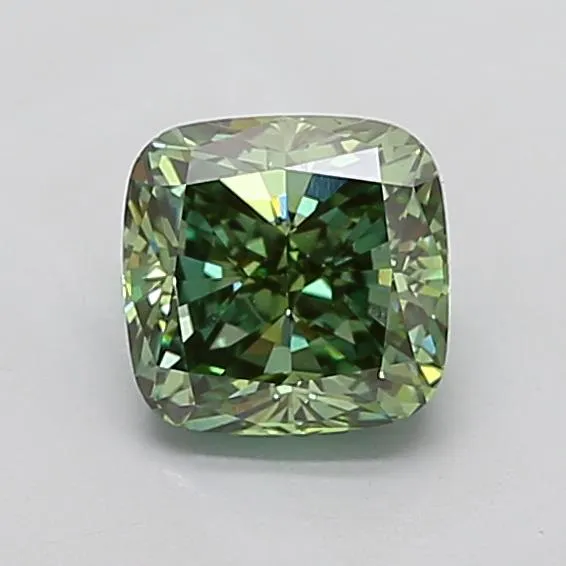 2.00ct Cushion modified Lab Grown Diamond (Colour Fancy Vivid Green, Clarity VVS2, IGI Certified)