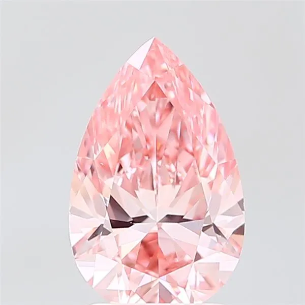 2.00ct Pear Lab Grown Diamond (Colour Fancy Vivid Pink, Clarity VS1, Uncertified)