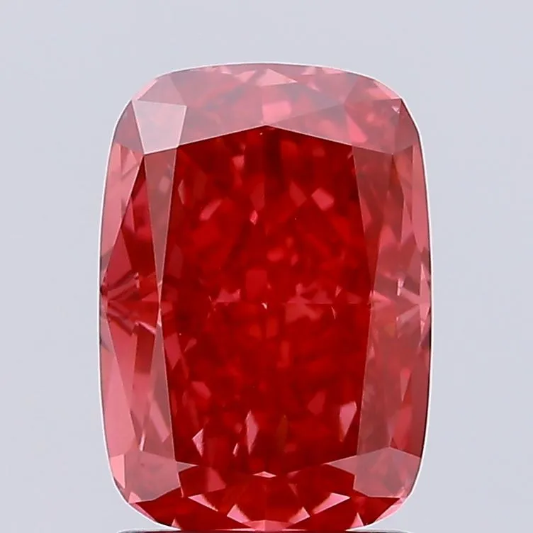 2.01ct Cushion brilliant Lab Grown Diamond (Colour Fancy Vivid Red, Clarity VS1, Cut VG, Uncertified)