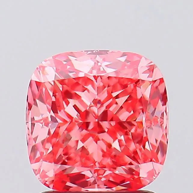 2.01ct Cushion modified Lab Grown Diamond (Colour Fancy Vivid Pink, Clarity VS1, IGI Certified)