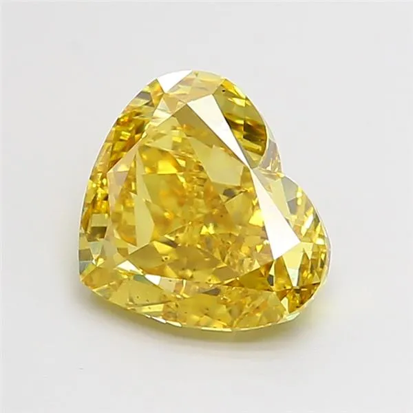 2.01ct Heart Lab Grown Diamond (Colour Fancy Vivid Yellow, Clarity SI1, IGI Certified)