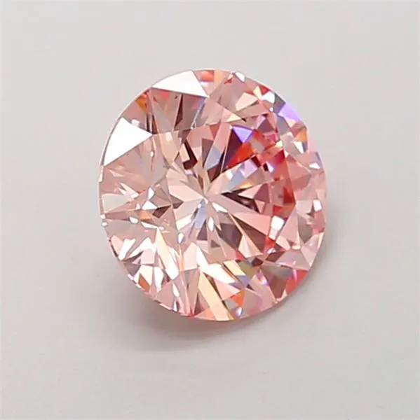 2.01ct Round Lab Grown Diamond (Colour Fancy Intense Pink, Clarity VS2, Cut ID, IGI Certified)