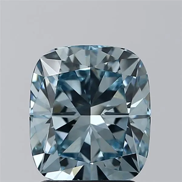 2.02ct Cushion brilliant Lab Grown Diamond (Colour Fancy Intense Greenish Blue, Clarity VS1, IGI Certified)