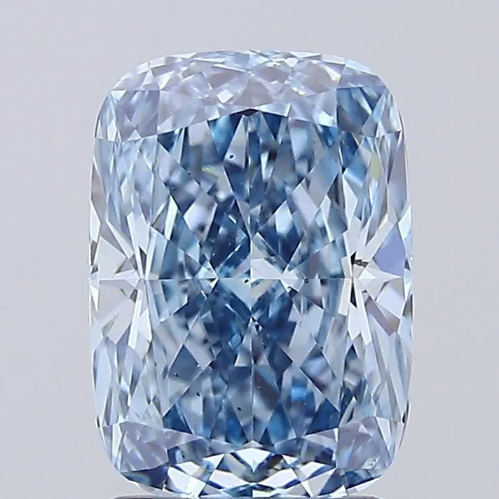 2.02ct Cushion modified Lab Grown Diamond (Colour Fancy Intense Blue, Clarity VS2, IGI Certified)