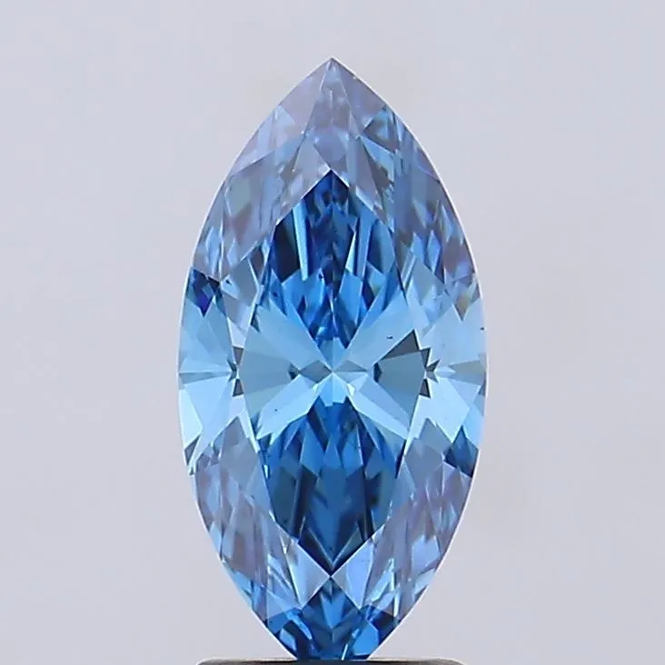 2.02ct Marquise Lab Grown Diamond (Colour Fancy Vivid Blue, Clarity VS2, IGI Certified)