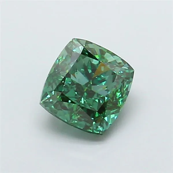 2.03ct Cushion modified Lab Grown Diamond (Colour Fancy Vivid Green, Clarity VS1, IGI Certified)