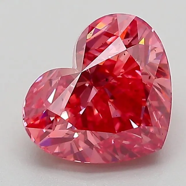 2.03ct Heart Lab Grown Diamond (Colour Fancy Vivid Pink, Clarity VS2, Cut GD, IGI Certified)