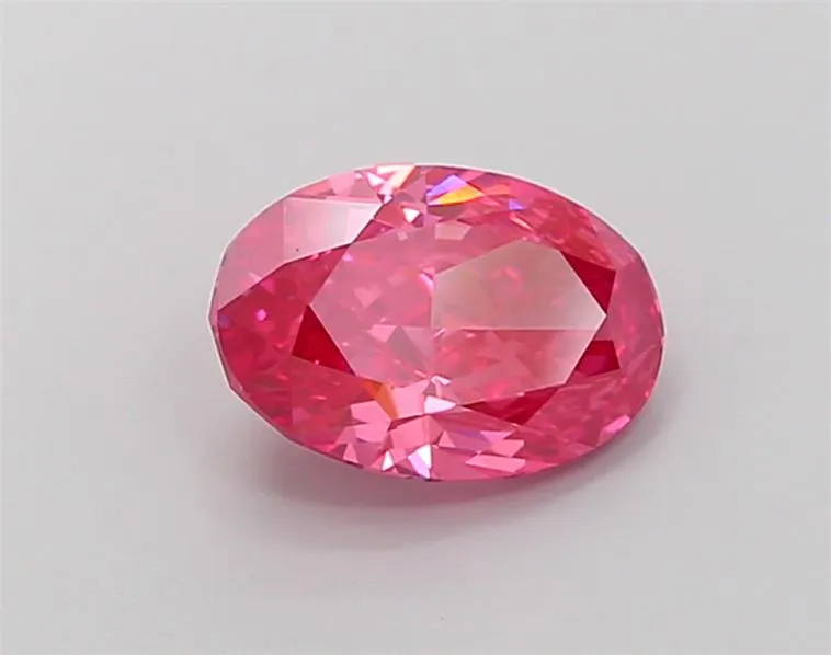 2.03ct Oval Lab Grown Diamond (Colour Fancy Vivid Pink, Clarity VS2, IGI Certified)