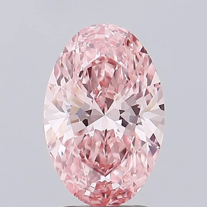 2.03ct Oval Lab Grown Diamond (Colour Fancy Vivid Pink, Clarity VVS2, IGI Certified)