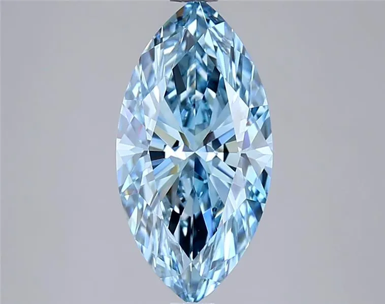 2.05ct Marquise Lab Grown Diamond (Colour Fancy Vivid Blue, Clarity VVS2, IGI Certified)