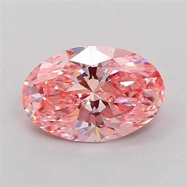 2.06ct Oval Lab Grown Diamond (Colour Fancy Vivid Pink, Clarity VS1, IGI Certified)
