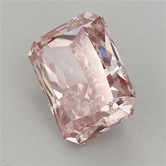 2.06ct Radiant Lab Grown Diamond (Colour Fancy Vivid Brownish Pink, Clarity VVS2, IGI Certified)